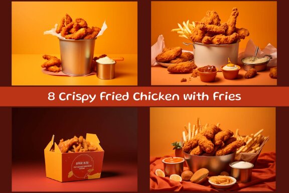 Crispy Fried Chicken with Fries