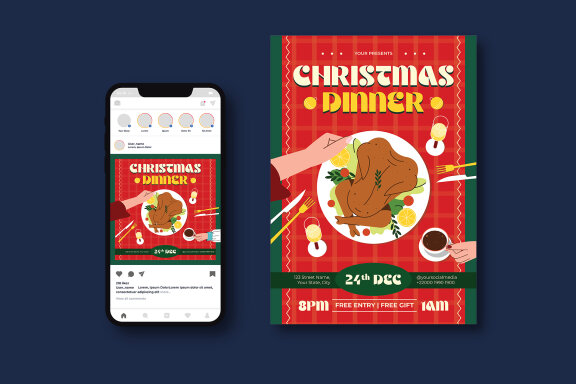 Christmas Dinner Flyer