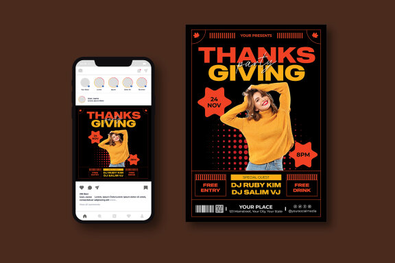 Thanksgiving Party Flyer