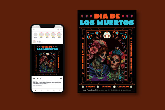 Dia De Los Muertos Flyer