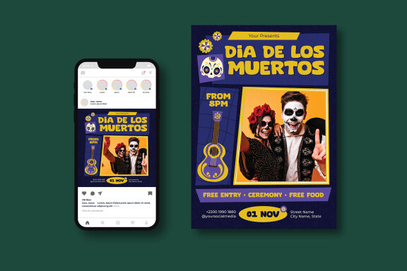 Dia De Los Muertos Flyer