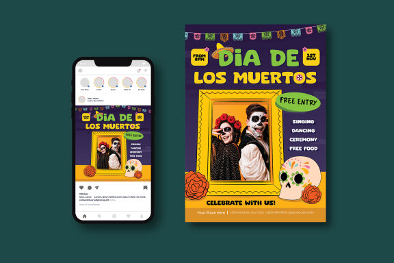 Dia De Los Muertos Flyer
