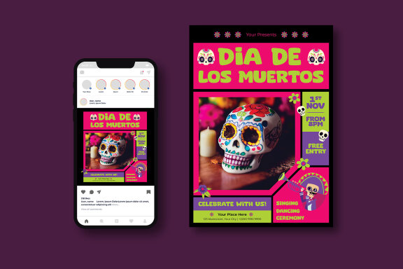Dia De Los Muertos Flyer