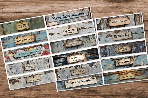 Inspirational Word Printable Junk Journal Bundle