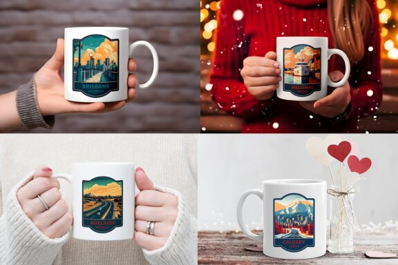 Beautiful Cities Mug Design Bundle