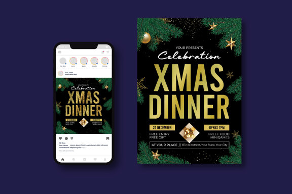 Christmas Dinner Flyer
