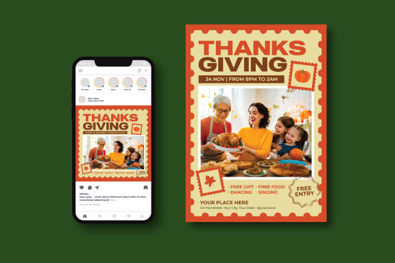 Thanksgiving Party Flyer