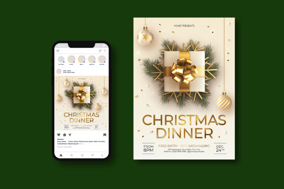 Christmas Dinner Flyer