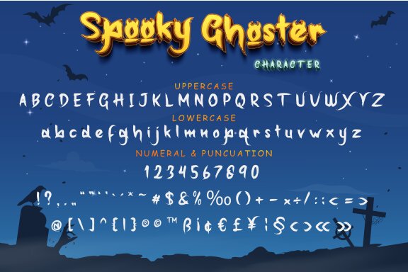 Spooky Ghoster a Halloween Font
