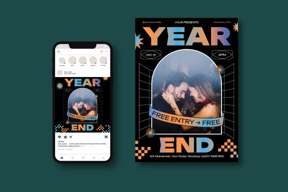 Year End Party Flyer