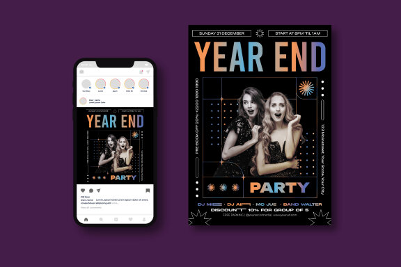 Year End Party Flyer