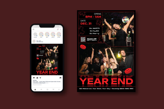 Year End Party Flyer