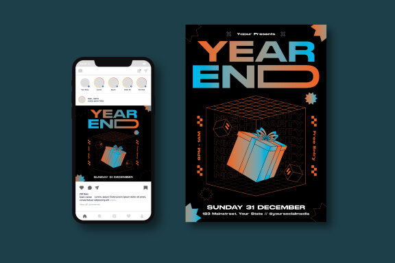 Year End Party Flyer