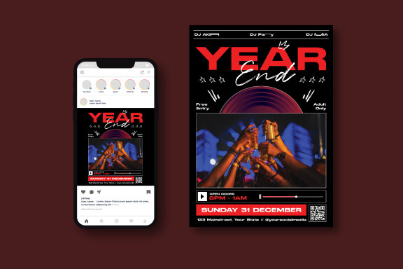 Year End Party Flyer