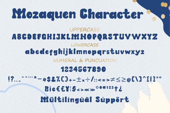 Mozaquen a cute playful font