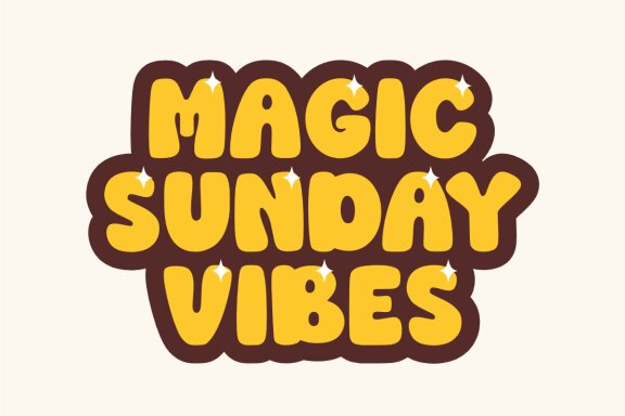 Sunday Magic - Cute Bubble Font