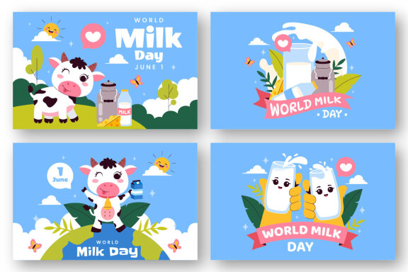 9 World Milk Day Illustration