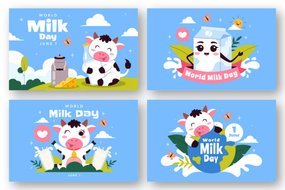 9 World Milk Day Illustration