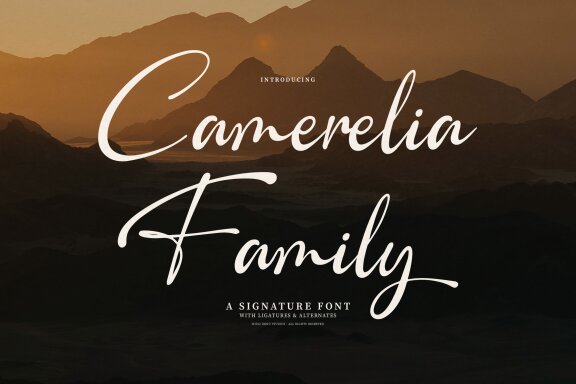 Camerelia Family | Signature Font