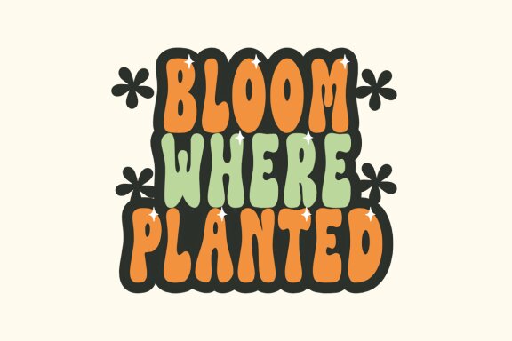 Flower Garden - Retro Groovy Font