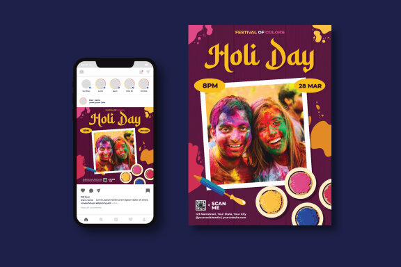 Holi Day Flyer