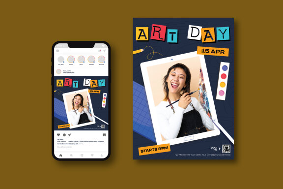 World Art Day Flyer