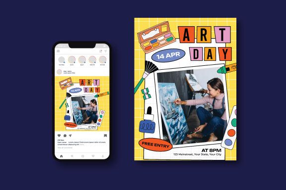 World Art Day Flyer