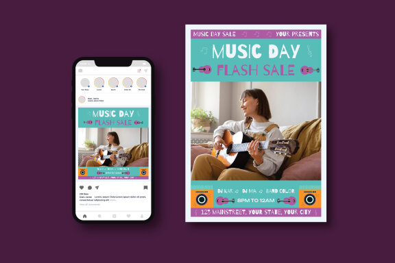World Music Day Sale Flyer