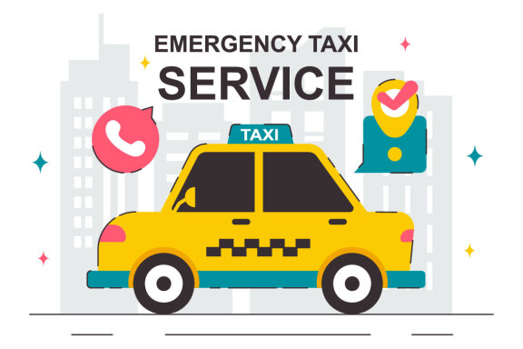 10 Emergency Taxi Service Illustration