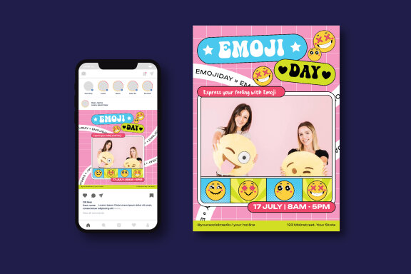 World Emoji Day Flyer