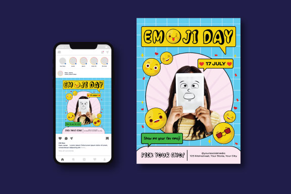 World Emoji Day Flyer
