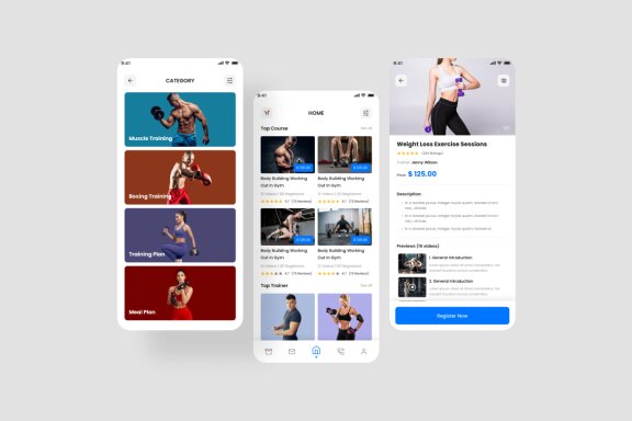 Fitness App UI KIt