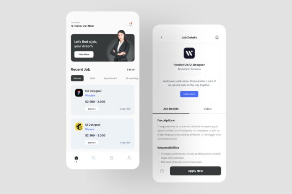 Job Finder App UI Kit