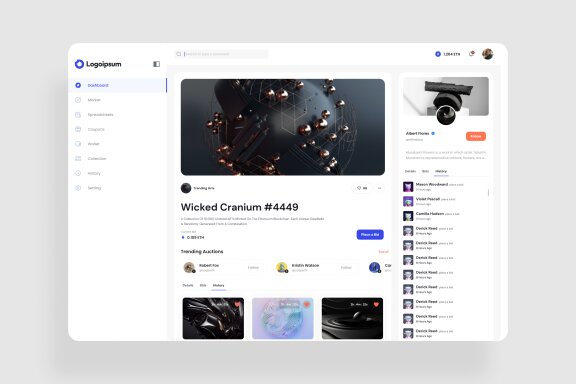 NFT Bid Dashboard UI Kit