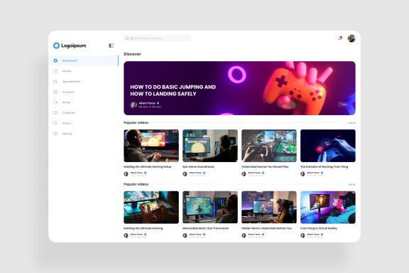 Gamming Stream Dashboard UI Kit