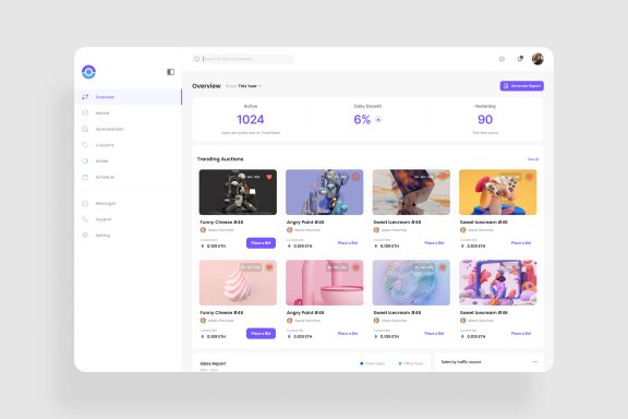 NFT Sale Analytics Dashboard UI Kit