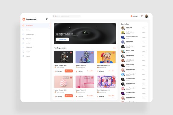 NFT Marketplace Dashboard UI Kit