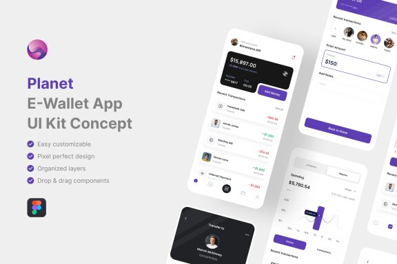 E-Wallet App UI Kit