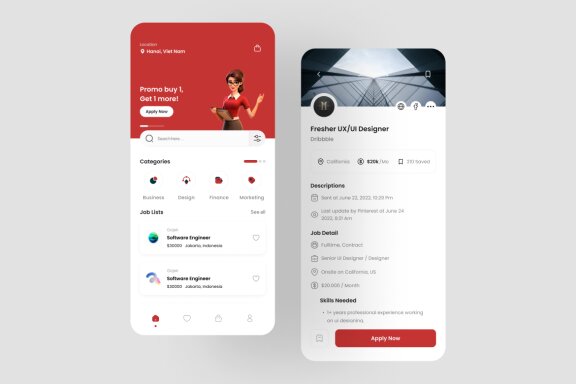Job Finder App UI Kit