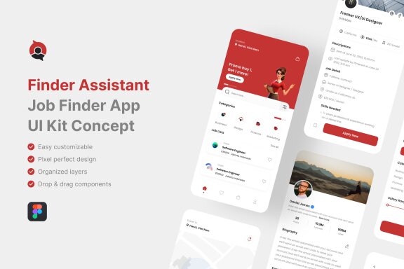 Job Finder App UI Kit