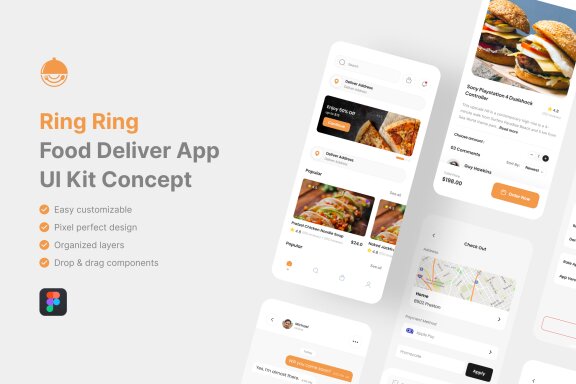  Food Deliver App UI Kit
