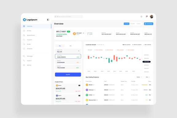 Crypto Exchange Dashboard UI Kit