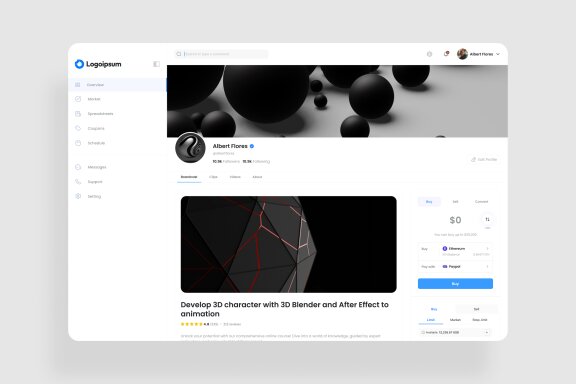 NFT Bid Dashboard UI Kit