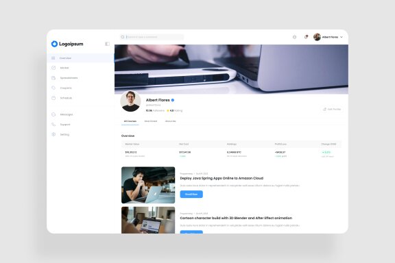 Video Creator Dashboard UI Kit