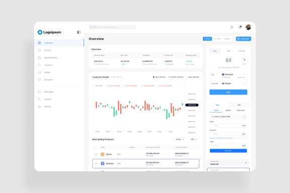Crypto Trading Dashboard UI Kit