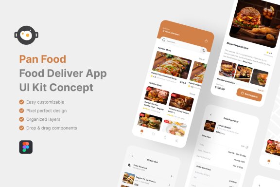 Food Deliver App UI Kit