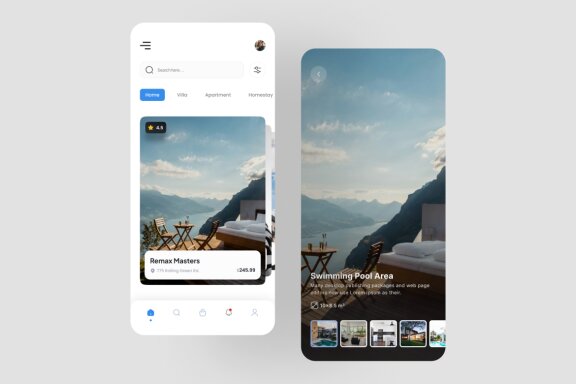 Hotel Booking App UI Kit 