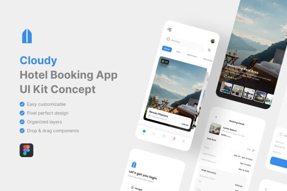 Hotel Booking App UI Kit 