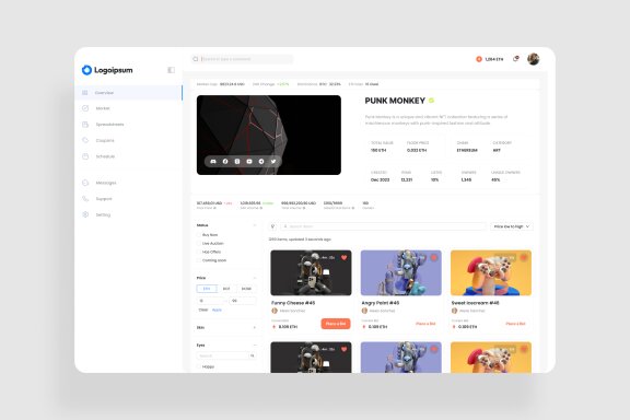 NFT Bidding Dashboard UI Kit