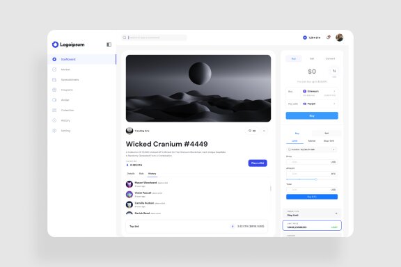 NFT Bid Dashboard UI Kit